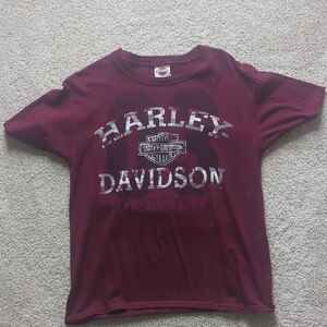 Harley-Davidson Burgundy Graphic Tee